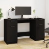 Gossi birou cu dulap lateral, negru, lemn prelucrat