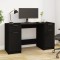 Gossi birou cu dulap lateral, negru, lemn prelucrat