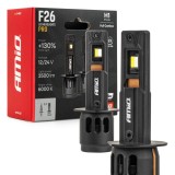 Becuri auto LED H1 AMiO F26 PRO LumiTec LIMITED +130% DUO FULL CANBUS, 12/24V, 68W set, 3500LM, 6000K, pentru autoturisme, autoutilitare si camioane