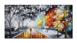 Cumpara ieftin Tablou pictat manual, Impreuna pentru totdeauna (3) - 120x60cm ulei pe panza in cutit efect 3D