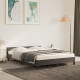 VidaXL Cadru de pat fără saltea, gri &icirc;nchis, 140x200 cm, catifea
