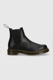 Dr. Martens ghete chelsea de piele femei, culoarea negru, cu toc plat 22227001-black