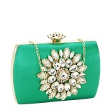Geanta clutch cu brosa BRS-210 06 Verde