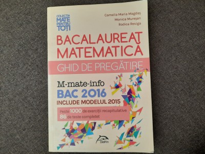 BACALAUREAT MATEMATICA GHID DE PREGATIRE 2016 DELFIN foto