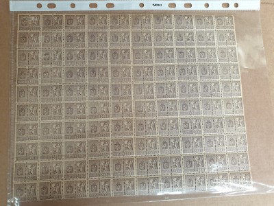 Coală de 100 timbre statistic Rom&amp;acirc;nia 1943 Mihai Viteazu si Ștefan cel Mare foto