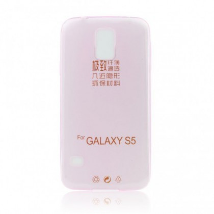 Husa Silicon Ultra Slim Sam Galaxy S5 Mini G800 Roz