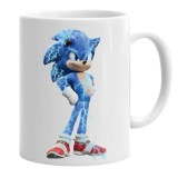 Cana alba personalizata sonic movie power up, INOVATIX&reg;. 330 ml, Oem