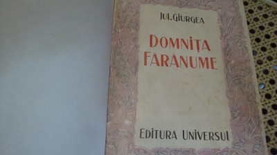 Jul Giurgea - Domnita fara nume - 1944 foto