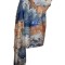 Fular dama NOR, albastru/maro, 170x70