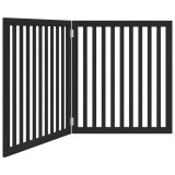 Cumpara ieftin Poarta pentru caini pliabila 2 panouri negru, 160 cm, lemn plop