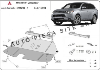 Scut metalic motor Mitsubishi Outlander 3 III fabricat incepand cu 2012 APS-15,094 foto