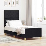 Cumpara ieftin Cadru de pat cu headboard Negru 80 x 200 cm tesatura