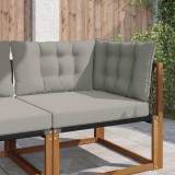 vidaXL Perna pentru canapea de exterior 3 pcs Gri Poliester 900915