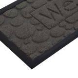Covoras Treapta Negru cu Mesaj &quot;Welcome&quot; 75x25cm