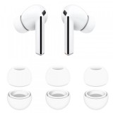 Dopuri Techsuit ET3 pentru Samsung Galaxy Buds3 Pro, Marime S / M / L, Albe