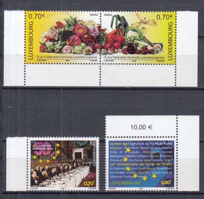 LUXEMBURG 2006/2007 SERII MNH