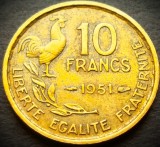 Cumpara ieftin Moneda istorica 10 FRANCI - FRANTA, anul 1951 * cod 4829