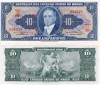 Bancnota Brazilia 10 Cruzeiros (1961-63) UNC Neagra - Colectionari Numismatica