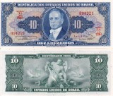 BRAZILIA 10 cruzeiros ND (1961-63) UNC!!!