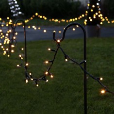 Instalatie de Craciun Liniara Yoto, 50 m, 1 m Prelungitor 220V, 498 LED, 8 Jocuri de Lumini, Controler, Fir Negru, Utilizare Interior/Exterior, Protec foto