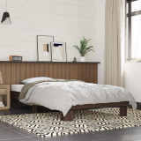 Cadru de pat, stejar maro, 75x190 cm, lemn prelucrat si metal GartenMobel Dekor, vidaXL