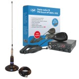 Kit Statie radio CB PNI ESCORT HP 8001L ASQ cu casti PNI HS81 + Antena CB PNI ML160 cu magnet 145mm, lungime 155 cm
