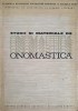 Studii si Materiale de Onomastica - E. Petrovici, I. Patrut (1969, Romana, Academia Romana) - Carte