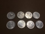 lot monede Ungaria - 10 Filler anul 1982, 1986, 1987, 1988, 1989. !