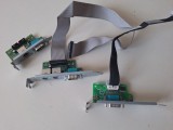 Lot 3 module porturi seriale COM RS232 și PS/2 pentru PC cu cabluri ribbon