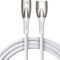 Cablu incarcare/transfer Baseus Glimmer USB/Lightning, 2.4A, 1m, Alb
