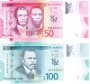 Bancnota Jamaica 50 si 100 Dolari 2022 - UNC ( set x2 comemorative, polimer - vezi descriere )