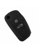 Husa Cheie Audi A6 3 Butoane Silicon Neagra AutoProtect KeyCars