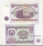 Bnk bn Tadjikistan 20 ruble 1994 unc