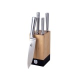 Cumpara ieftin Set cutite 6 piese Berlinger Haus BH 2804, maner turnat, suport bambus, inox