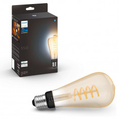 Bec inteligent Philips Hue White Ambiance Filament ST72 E27 - RESIGILAT