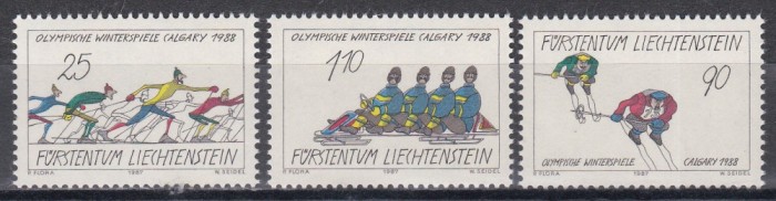 Liechtenstein 1987 - Jocurile Olimpice de iarnă - Calgary, MNH