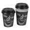 Pahare Carton, Model Take Away, Capacitate 270ml, Set 30 Bucăți, Negru/Alb