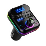 Transmitator FM Bluetooth auto, 5.0, incarcator cu 2 USB, adaptor MP3