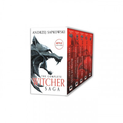 The Witcher Boxed Set: Blood of Elves, the Time of Contempt, Baptism of Fire, the Tower of Swallows, the Lady of the Lake foto