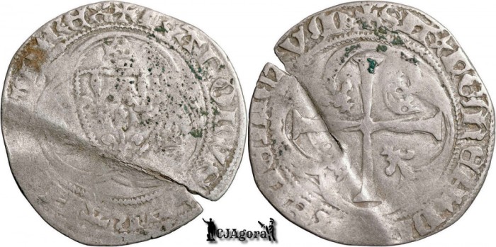 1436-1461, Blanc au Briquet - Carol al VII-lea - Dijon - Regatul Franței