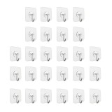 Cumpara ieftin Set 26 carlige adezive transparente, rezistente, multifunctionale, plastic, metal
