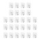 Set 26 carlige adezive transparente, rezistente, multifunctionale, plastic, metal