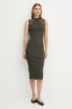 Morgan rochie RMAGDA culoarea verde, midi, mulată, RMAGDA