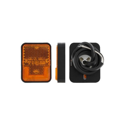 Lampa gabarit RapidAuto 99LO354E, 12/24V; cu element reflectorizant; dreptunghiular; montare surub cu spatiu 45mm; 9xLED; galben; cu accesorii asambl foto