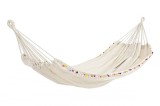 Hamac suspendabil din bumbac crem Pon Pon 200x100 cm