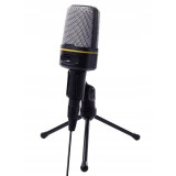 Microfon universal aux, trepied, jack 3.5 cm, compatibil smartphone, negru MultiMark GlobalProd, ProCart