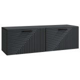 vidaXL Oglindă TV montată pe perete Pe perete Negru 98 x 31 x 30 cm 898726