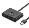 HUB extern Ugreen, &quot;CR113&quot; porturi USB: USB 3.0 x 4, conectare prin USB 3.0, lungime 0.5 m, negru, &quot;20290&quot; (timbru verde 0.8 lei) - 6957303822904