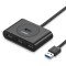 HUB extern Ugreen, &quot;CR113&quot; porturi USB: USB 3.0 x 4, conectare prin USB 3.0, lungime 0.5 m, negru, &quot;20290&quot; (timbru verde 0.8 lei) - 6957303822904