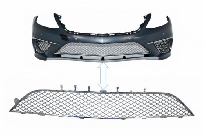 Grila Central Inferioara Cromata compatibil cu Mercedes S-Class W222 (2013-2017) S65 Design FBGMBW222S65